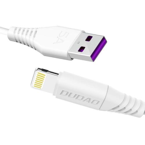 Dudao L2L kábel USB / Lightning 5A 1m, biely