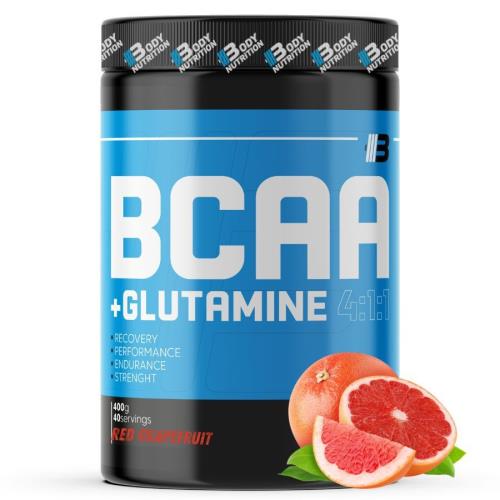 BCAA+GLUTAMINE 4:1:1 400g - BODY NUTRITION - červený grep