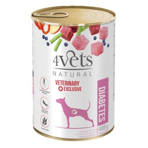 4Vets NATURAL VETERINARY EXCLUSIVE DIABETES 400g pre psov s cukrovkou