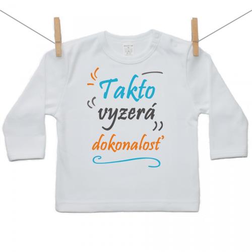 Boodyy Tričko s dlhým rukávom Tatko vyzerá dokonalosť 104 (3-4 roky)