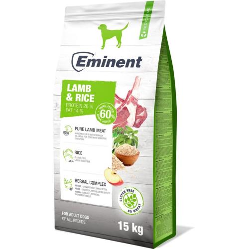 Prémiové krmivo Eminent Lamb and Rice 15 kg