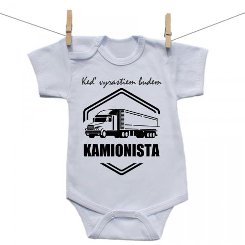 Boodyy Body s krátkym rukávom Keď vyrastiem budem kamionista 98 (2-3 roky)