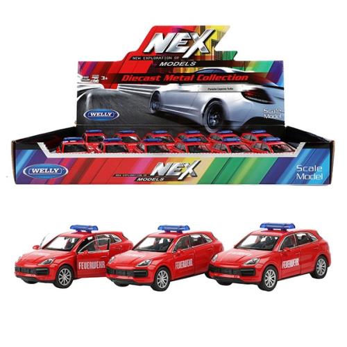 Porsche Cayenne Turbo požiarnik - Kovový model WELLY-Toi Toys