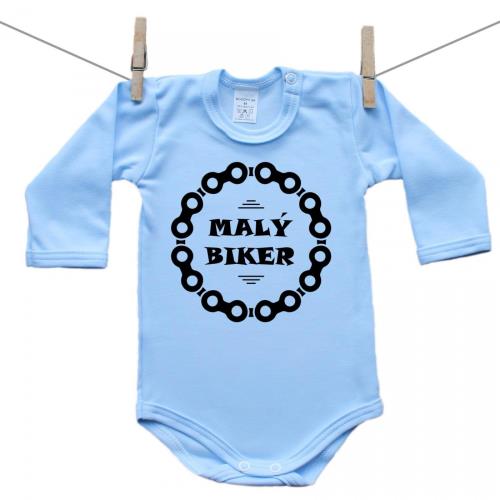 Boodyy Body s dlhým rukávom (modré) Malý biker 80 (9-12 mesiacov)