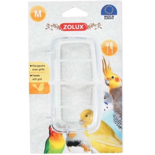 ZOLUX Krmítko pre vtákov plast s deliacou mriežkou 10cm