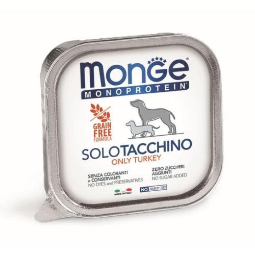 MONGE Monoprotein Adult Turkey 150g paštéta čisto morčacie pre dospelé psy