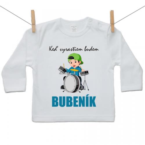 Boodyy Tričko s dlhým rukávom Keď vyrastiem budem bubeník 140 (9-10 rokov) 4373-86018