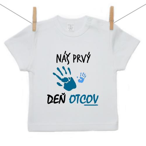 Boodyy Tričko s krátkym rukávom Náš prvý deň otcov (chlapec) 74 (6-9 mesiacov) 15369-374676