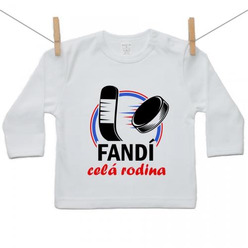 Boodyy Tričko s dlhým rukávom Fandí celá rodina 128 (7-8 rokov)