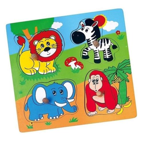 Detské drevené puzzle s úchytmi Viga ZOO , 20C40408