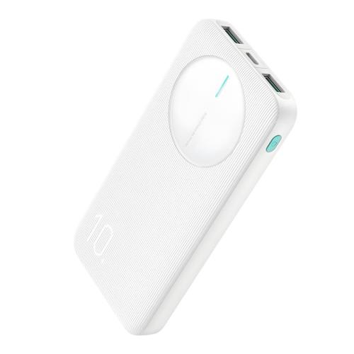 Powerbanka s kapacitou 10 000 mAh, 2,4A, 2x USB-A, 1x USB-C - Biela (SKU: 35163)