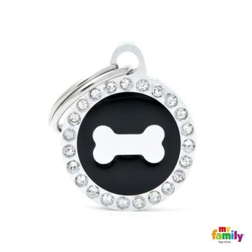 MF BLACK GLAM BONE gravírovateľný prívesok 2,85x2,15cm
