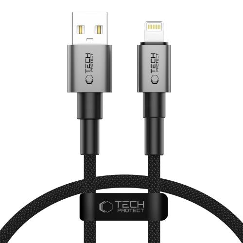 Tech-Protect Ultraboost DNA kábel USB / Lightning 12W / 2.4A 25cm, sivý