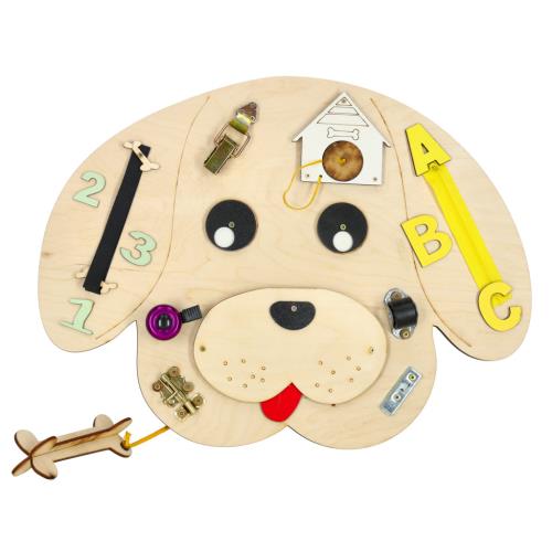 Drevená Doska s Motívom Psa - Drevená Manipulačná Doska s Motívom Psa 49x37x6,5cm