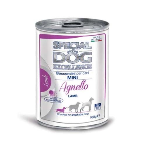 MONGE SPECIAL DOG EXCELLENCE MINI ADULT jahňa kúsky 400g konzerva