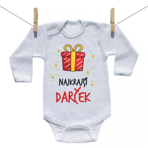 Boodyy Body s dlhým rukávom Najkrajší darček 92 (18-24 mesiacov)