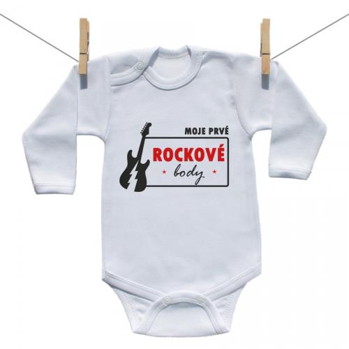 Boodyy Body s dlhým rukávom Moje prvé rockové body 68 (3-6 mesiacov)