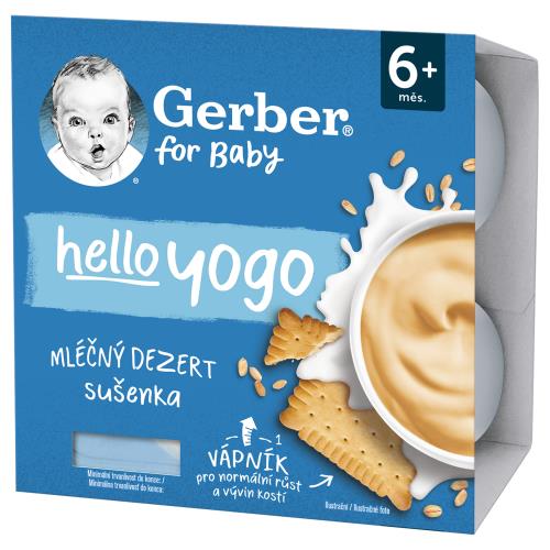 GERBER hello yogo mliečny dezert sušienka