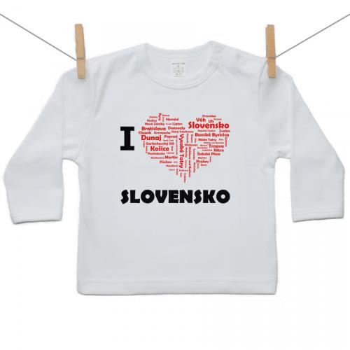 Boodyy Tričko s dlhým rukávom I love Slovensko 86 (12-18 mesiacov) 591-24051