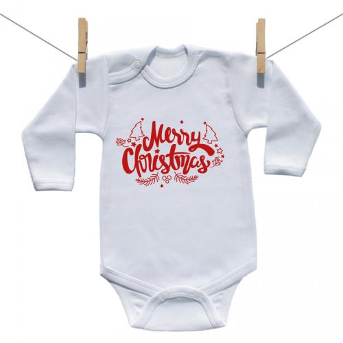 Boodyy Body s dlhým rukávom Merry Christmas 62 (2-4 mesiace)