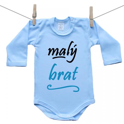 Boodyy Modré body s dlhým rukávom Malý brat 98 (2-3 roky)