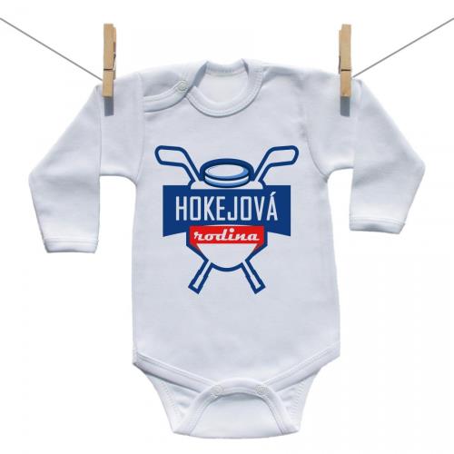 Boodyy Body s dlhým rukávom Hokejová rodina 86 (12-18 mesiacov)