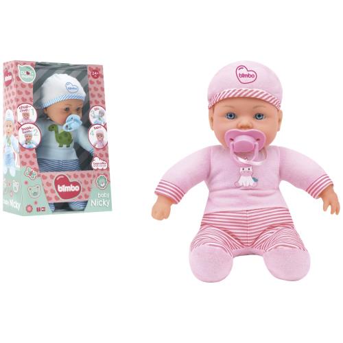 Bábika Soft s cumlíkom 4 funkcie - BIMBO Baby Nicky 30cm-SBELLETTI
