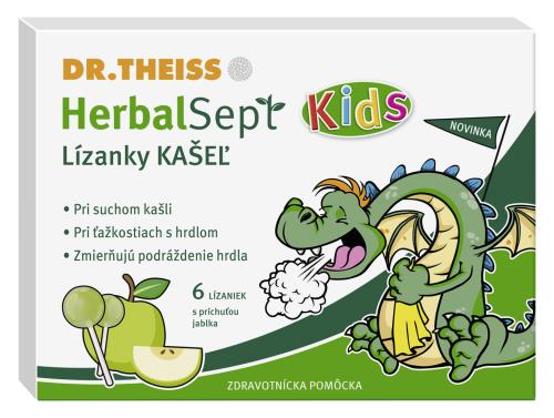 HERBALSEPT Kids lízanky jablko - kašeľ