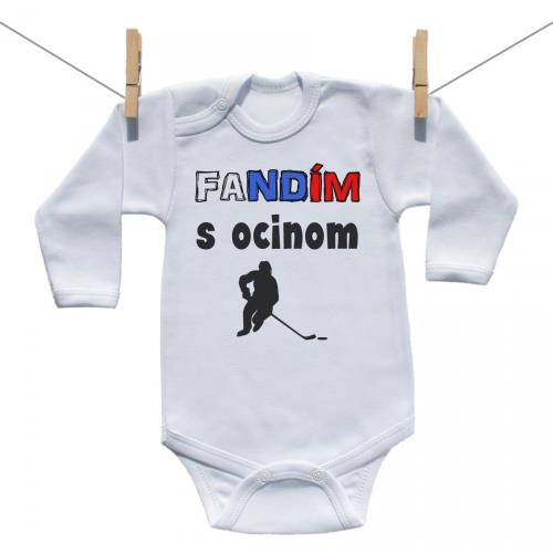 Boodyy Body s dlhým rukávom Fandím s ocinom 86 (12-18 mesiacov)