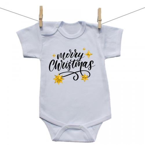 Boodyy Body s krátkym rukávom Merry Christmas 92 (18-24 mesiacov)