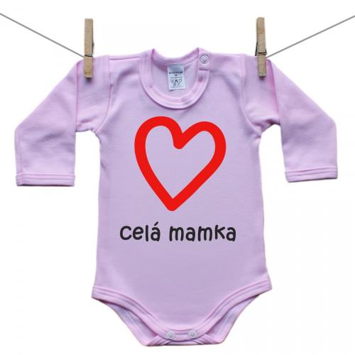 Boodyy Body s dlhým rukávom (ružové) Celá mamka 68 (3-6 mesiacov)