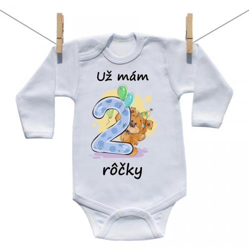 Boodyy Body s dlhým rukávom Už mám 2 rôčky 68 (3-6 mesiacov)