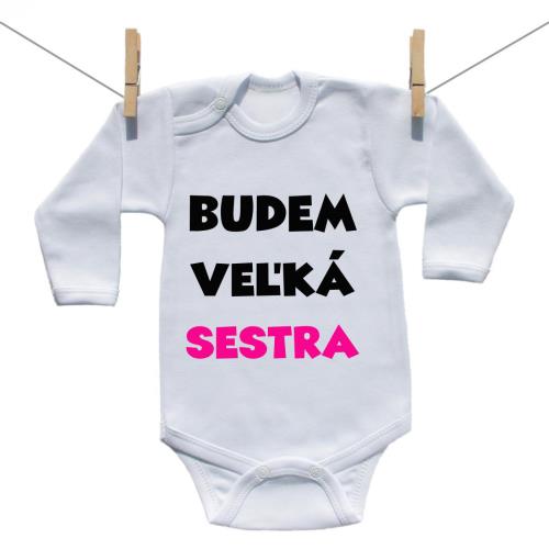 Boodyy Body s dlhým rukávom Budem veľká sestra 68 (3-6 mesiacov) 20598-421760