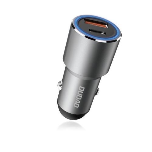 Dudao R4PQ autonabíjačka USB / USB-C QC, sivá