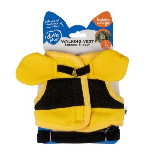 DUVO+ Postroj s vodítkom pre zajace L 24-31cm 175cm/12mm včelička