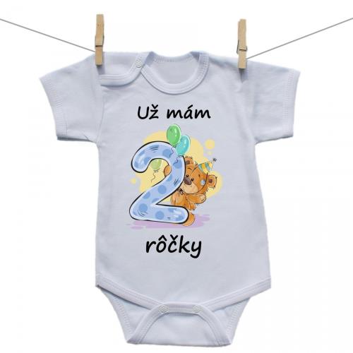 Boodyy Body s krátkym rukávom Už mám 2 rôčky 86 (12-18 mesiacov)