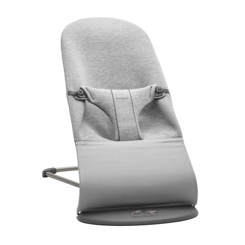 Lehátko Bliss Light Grey 3D Jersey s hračkou Soft Friends
