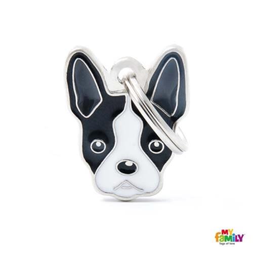 MF BOSTON TERRIER gravírovateľný prívesok 2,6x2,1cm