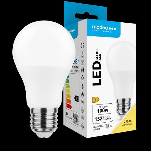 Modee Lighting LED žiarovka Globe A60 13,8W E27 360° 2700K 1521 lm ERP (ML-G2700K13,8WE27N)