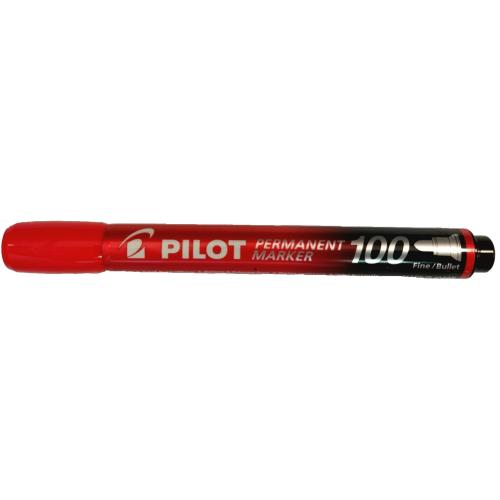 Pilot Permanentný alkoholový popisovač 100 1mm červený 10ks-Pilot