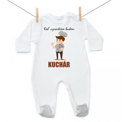 Boodyy Overal Keď vyrastiem budem kuchár 74 (6-9 mesiacov)