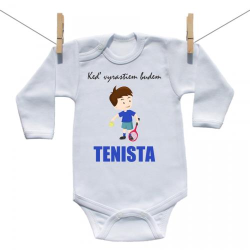 Boodyy Body s dlhým rukávom Keď vyrastiem budem tenista 68 (3-6 mesiacov)