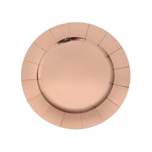 Santex Klubové taniere ružovo zlaté 33cm 10ks