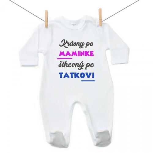 Boodyy Overal Krásny po maminke, šikovný po tatkovi 80 (9-12 mesiacov)