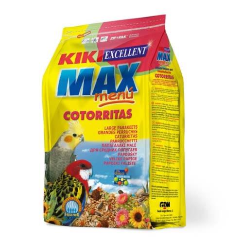 KIKI MAX Menu Cockatiel 1kg krmivo pre korely a agapornisy
