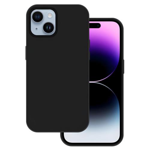 Prémiové silikonové pouzdro pre Apple iPhone 15 Plus - Čierna (SKU 27989)