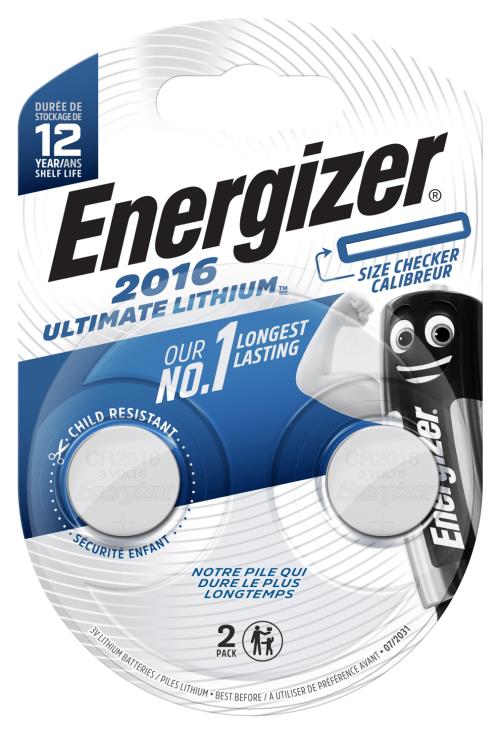 Energizer Ultimate Lithium CR2016 gombíkové batérie 2ks E301319500