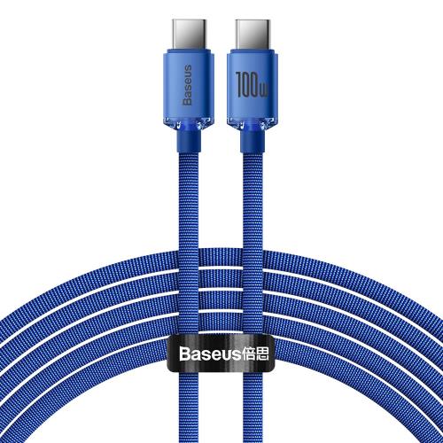 Baseus Crystal Shine kábel USB-C / USB-C 5A 100W 2m, modrý