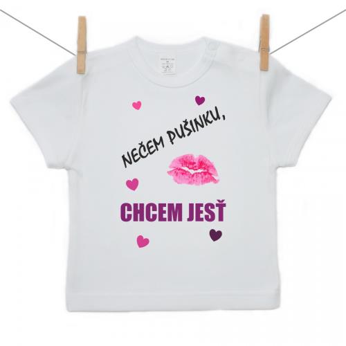 Boodyy Tričko s krátkym rukávom Nečem pusinku, chcem jesť 92 (18-24 mesiacov)