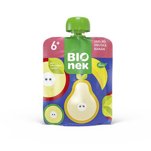 DEVA Bionek Ovocná kapsička Jablko, Hruška a Banán BIO